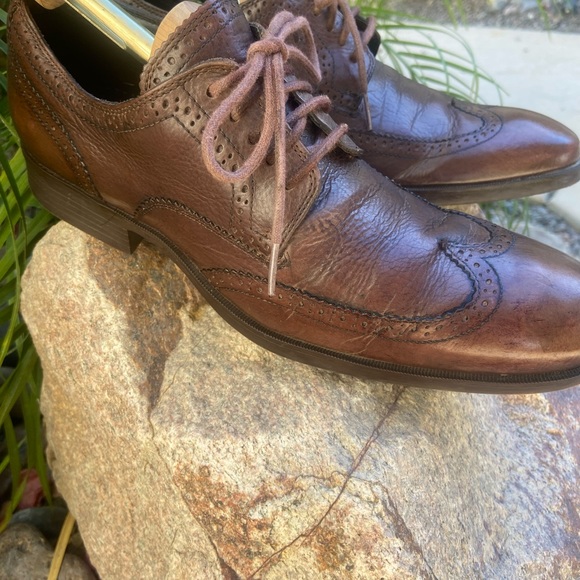 Cole Haan Other - Cole Haan Cognac Leather Brogue Wingtip Oxford Dress Shoes Men's US Size 8.5 M‎